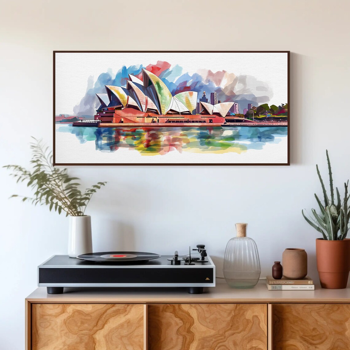 Sydney Opera House Colorful Watercolor Australia Landmark Poster - Image 4