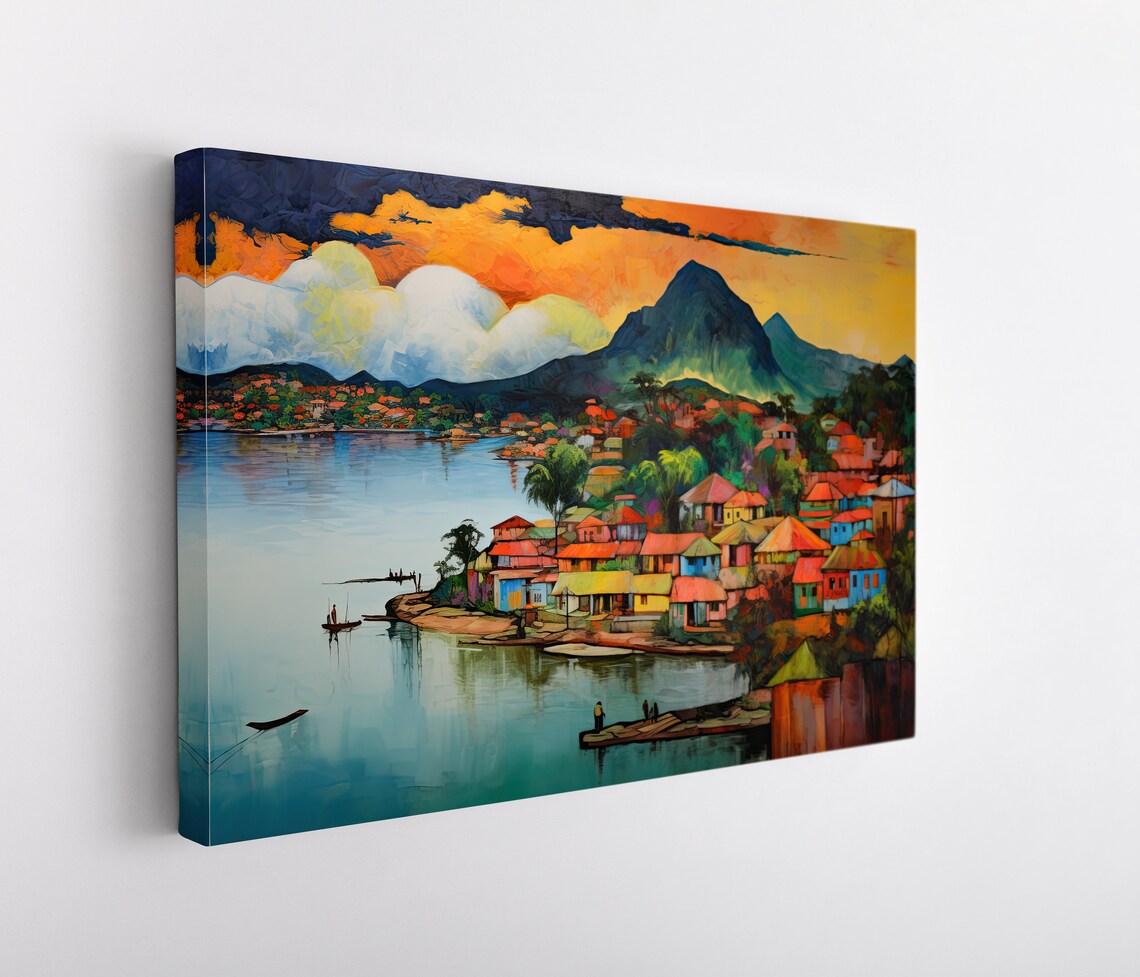 Guatapé Colombia Travel Poster, Colombian Art Print - Image 4