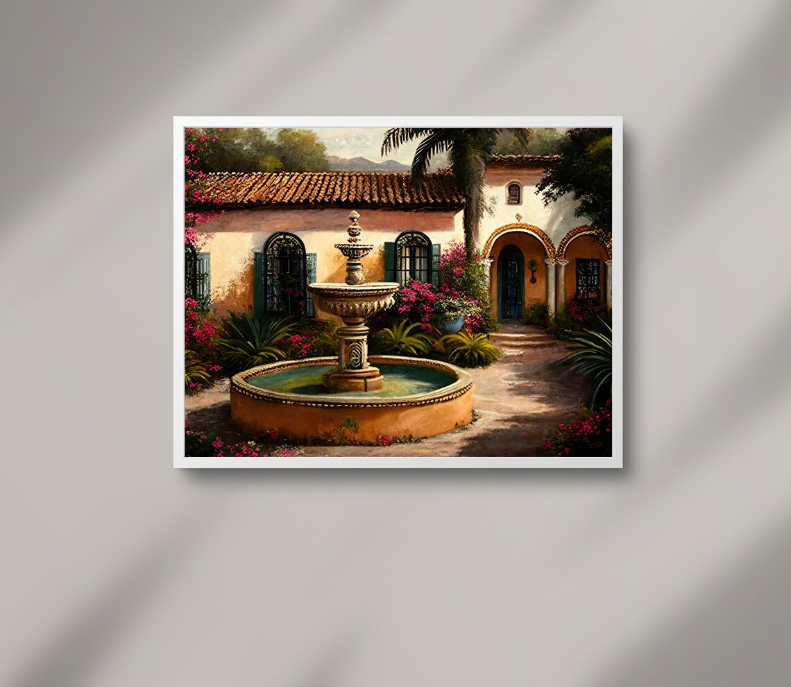 Mexican Villa Art Print, Mexican Home Wall Decor - Image 3