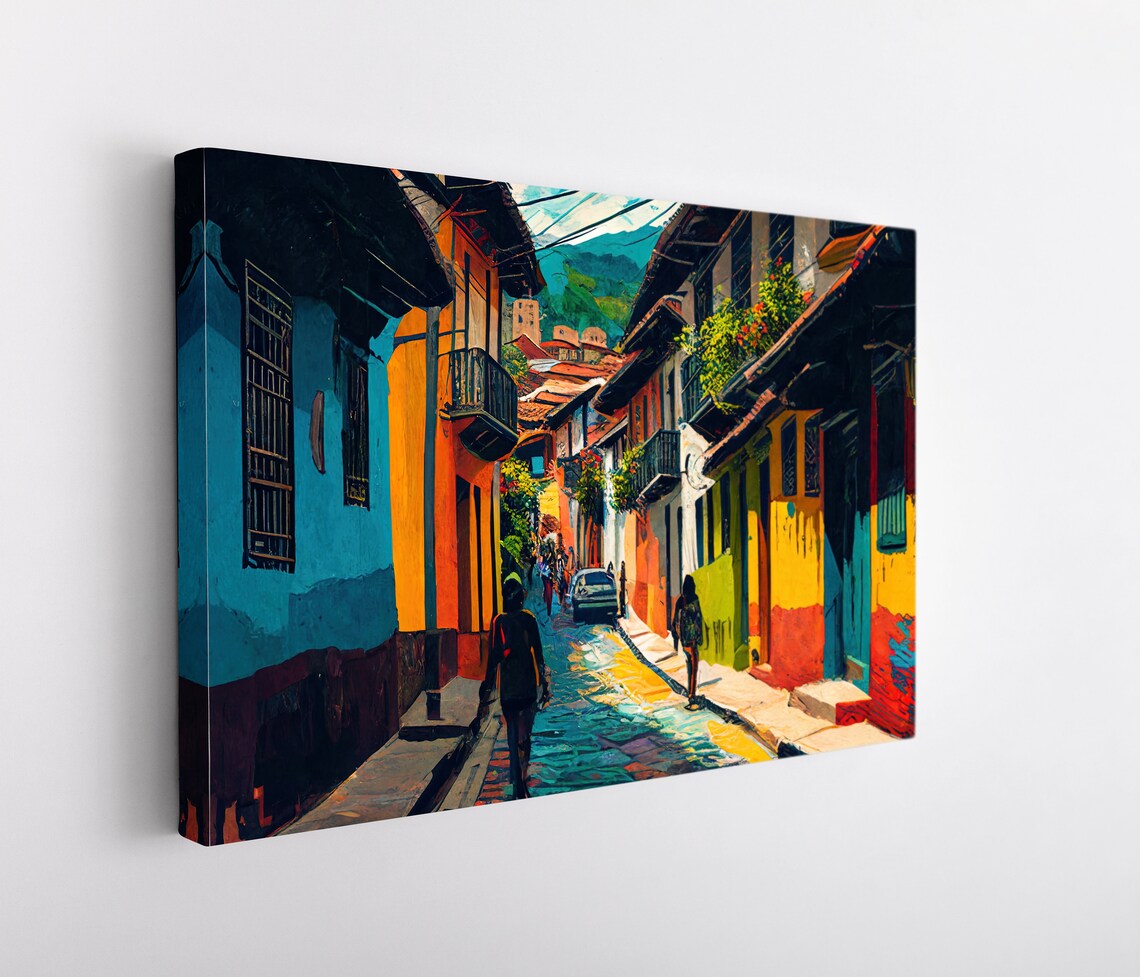 Santander Colombia Travel Poster, Oil-Painting Style - Image 5