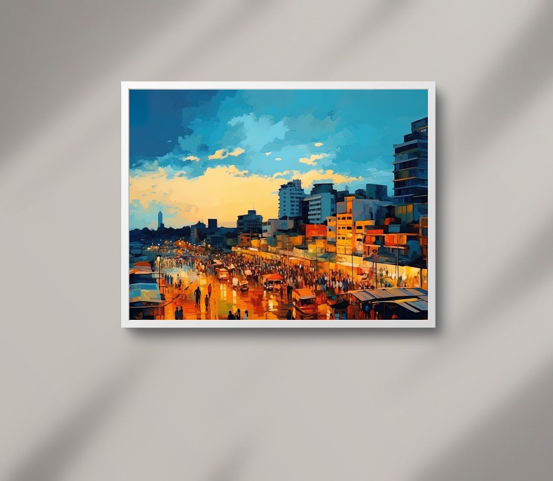 Bangladesh Art Print Bangladesh Art Bangladesh Poster Bangladesh Painting Bangladesh Print Large Wall Art - Image 4