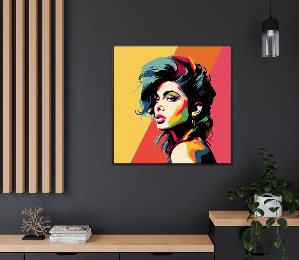Amy Winehouse Pop Art Portrait in Bright Bold Colours Poster - Image 3