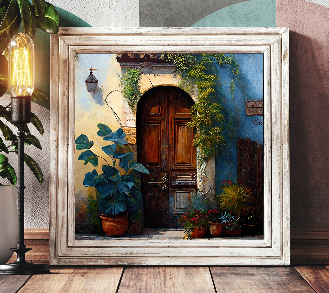Mexican Door Art, Colorful Living Room Wall Art Print - Image 4