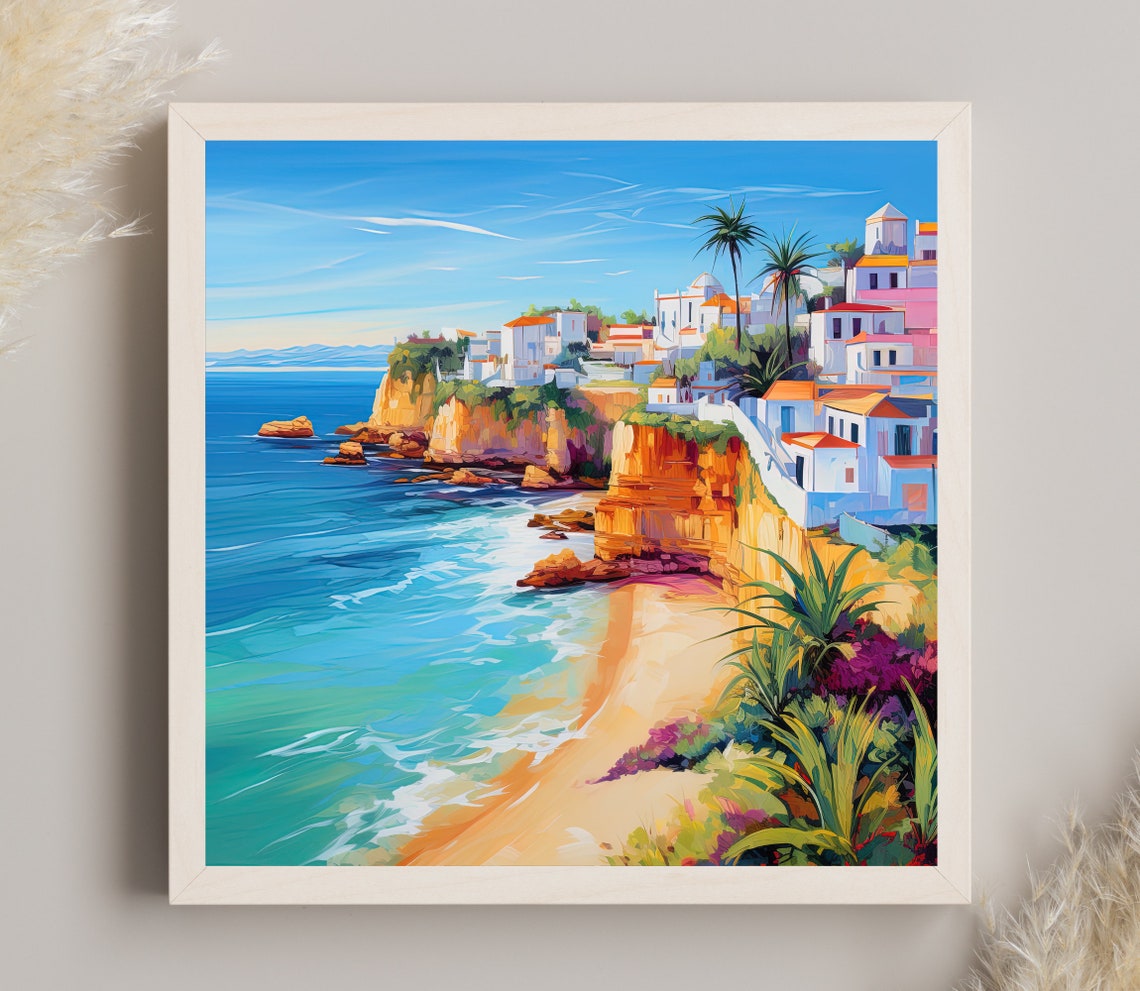 Algarve Wall Art Portugal Travel Print Algarve Large Art Print Algarve Painting Algarve Poster Wall Art