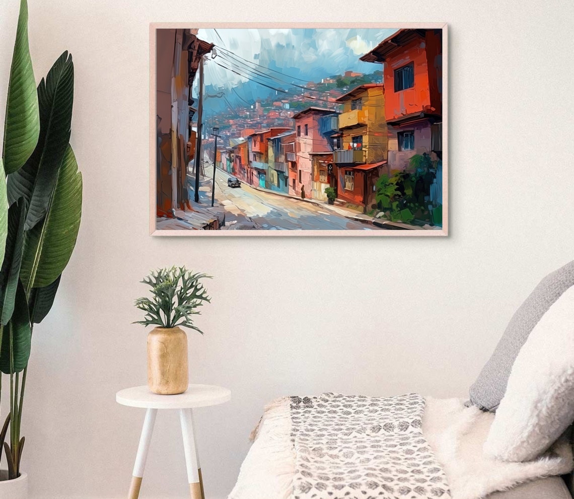 Colombia Oil Painting Medellin Colombia Art Colombia Travel Print Large Wall Art For Colombian Home Decor Colombia Art Print - Image 4