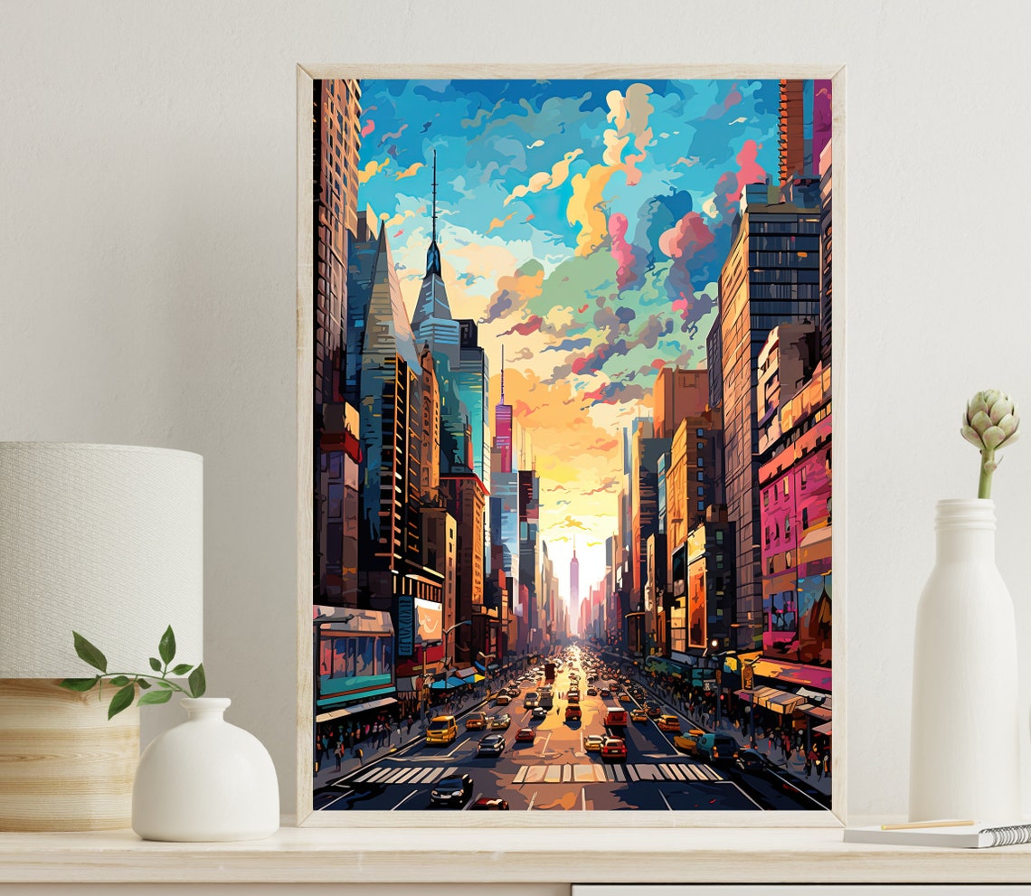 New York City Modern Art Print