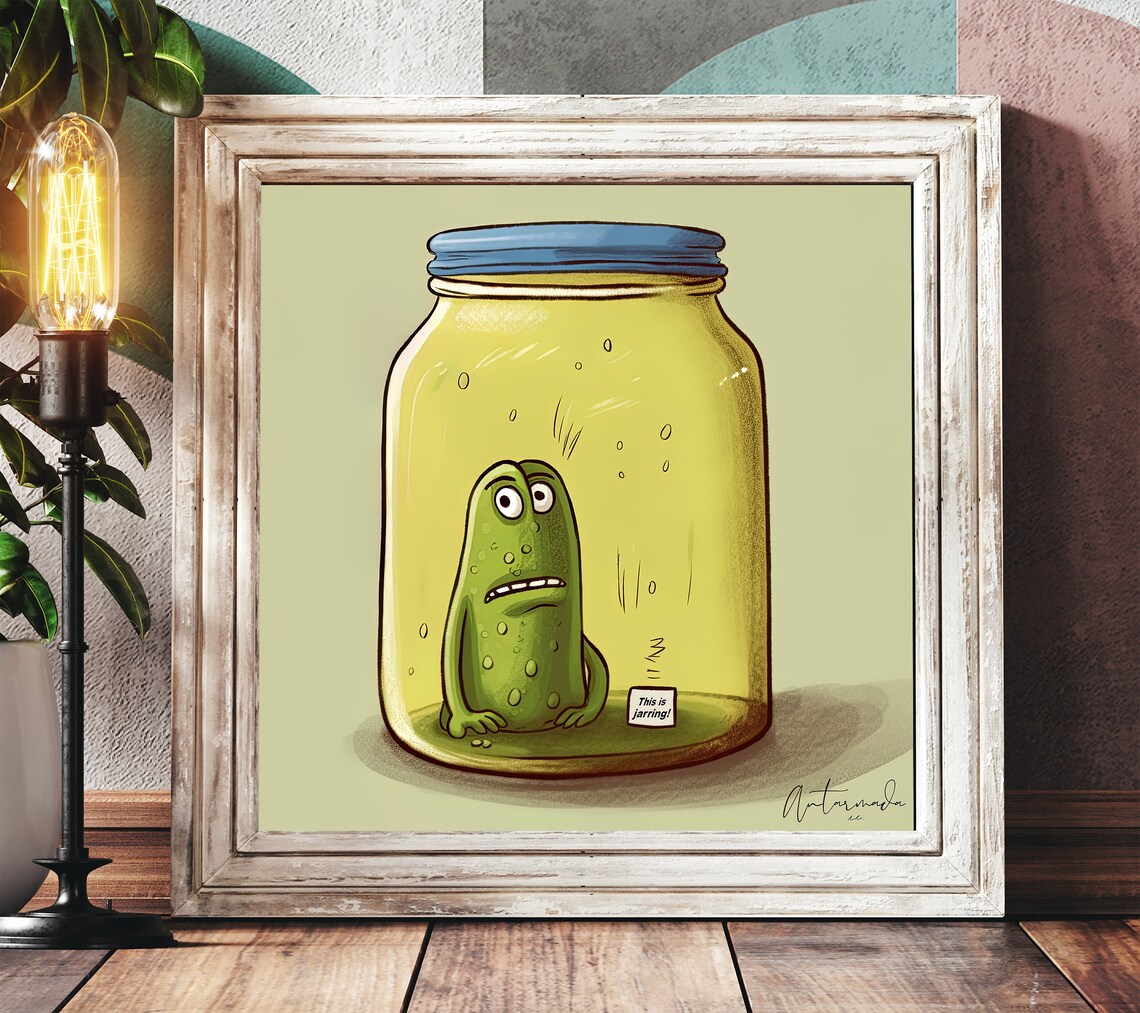 The Lonely Pickle, Funny Art Signed By Antarmada - Image 5