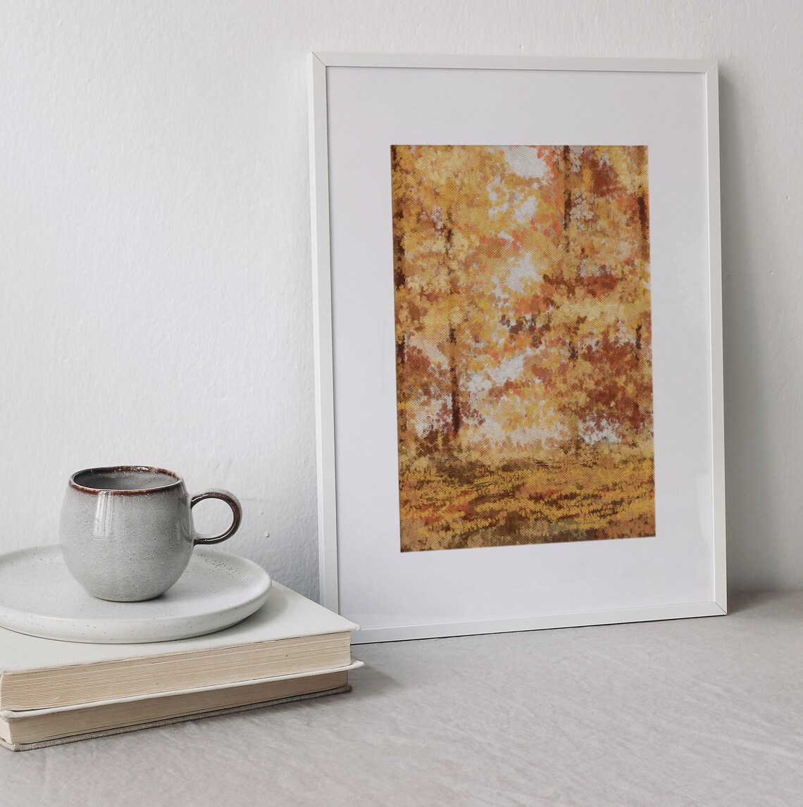 Fall Trees Art Print, Autumn Landscape Farmhouse - Image 2