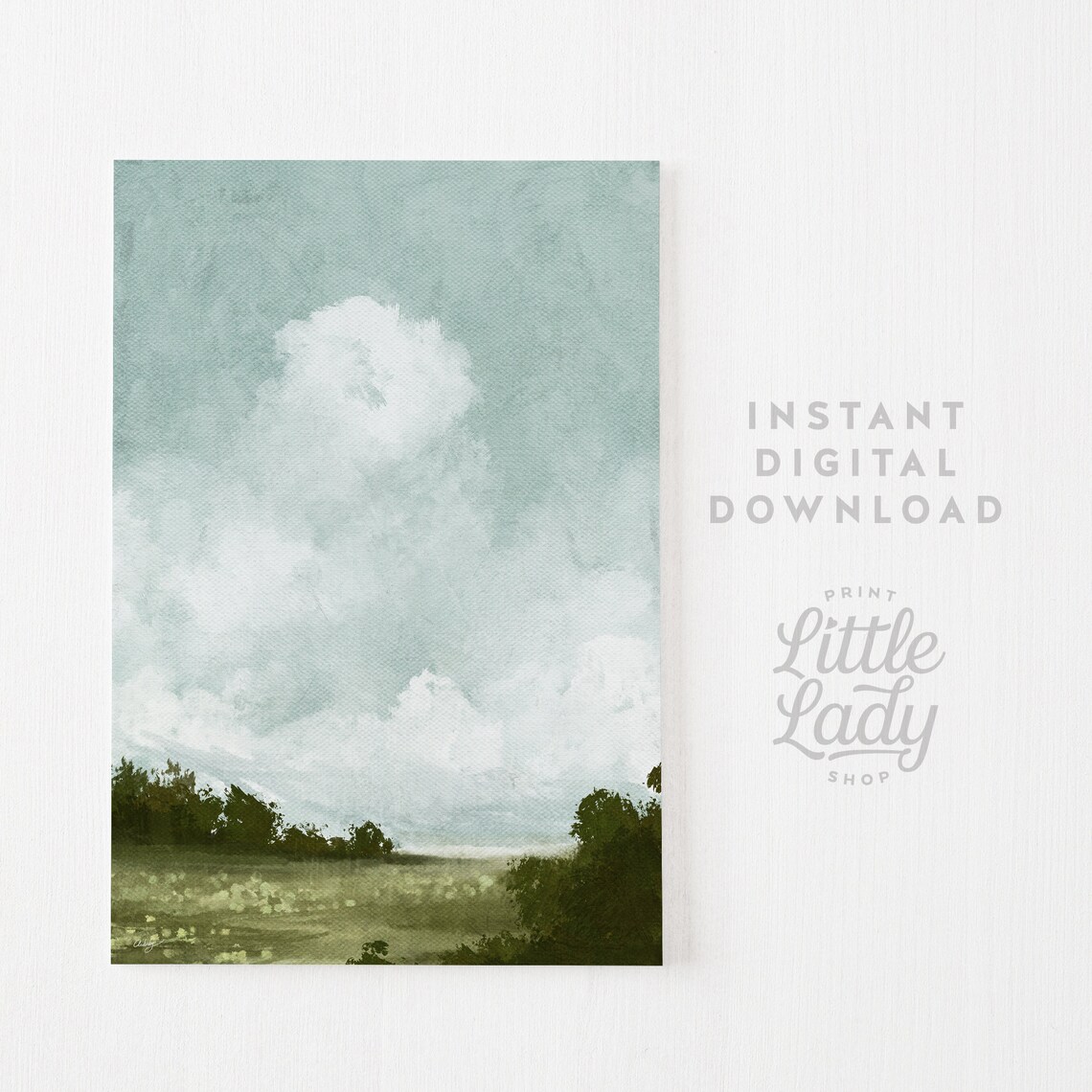 Summer Landscape Vintage Style Art Print - Image 3