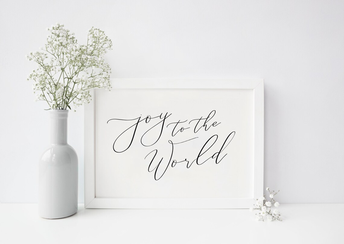 Joy To The World Christmas Poster, Modern Decor - Image 3