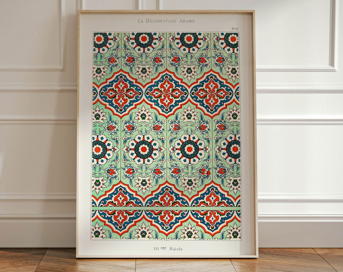 Abstract Arabic Art Print, Islamic Decor