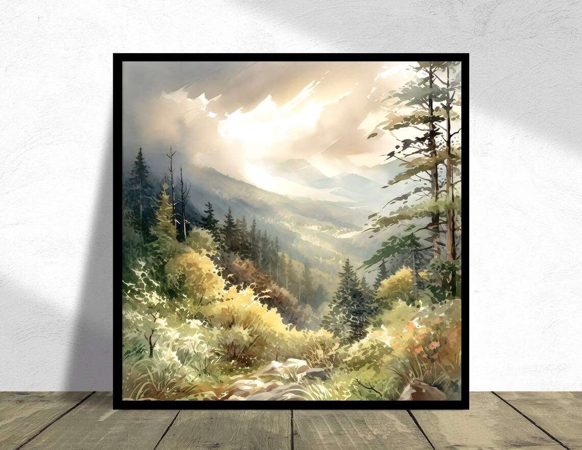 Great Smoky Mountains National Park Watercolor Poster - Image 3