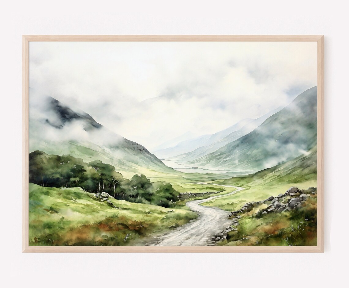 Irish Road Ring Of Kerry Landscape Art Print