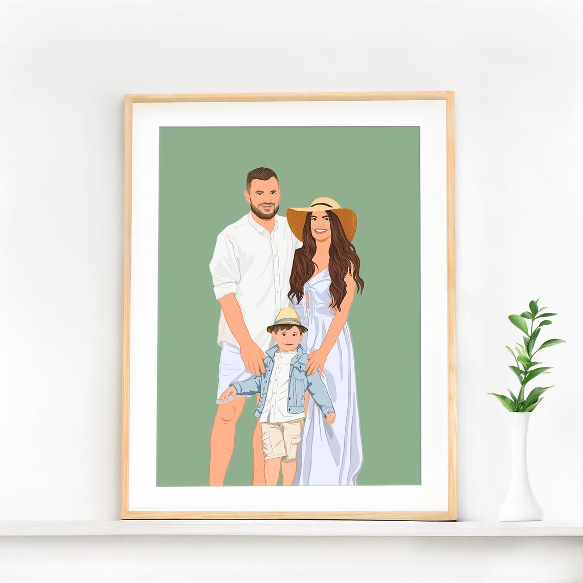 Custom Family Portrait Drawing, Personalized Gift - Image 3