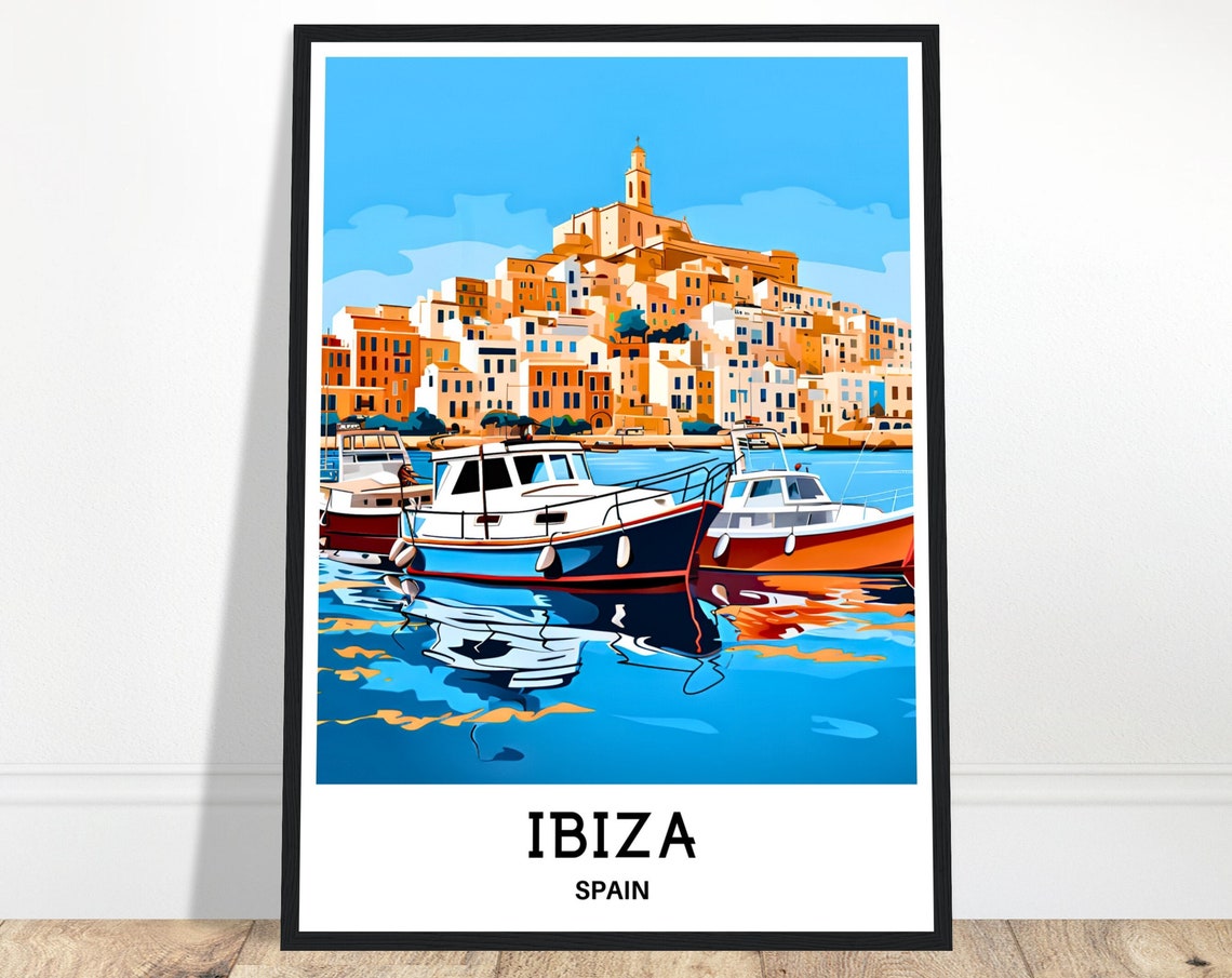 Ibiza Travel Poster Ibiza Travel Print Ibiza Travel Art Ibiza Poster Ibiza Travel Gift Ibiza Art Print Ibiza Gift For Travel Lover Spain