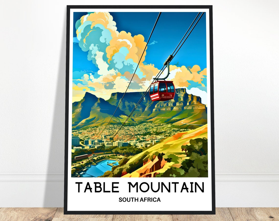 Table Mountain Cable Car Gondola Ride Cape Town South Africa Poster