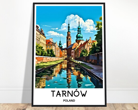Tarnow Travel Print Poster Polish Art Poland Lover Gift Wall Hanging Home Office Decor City Illustration