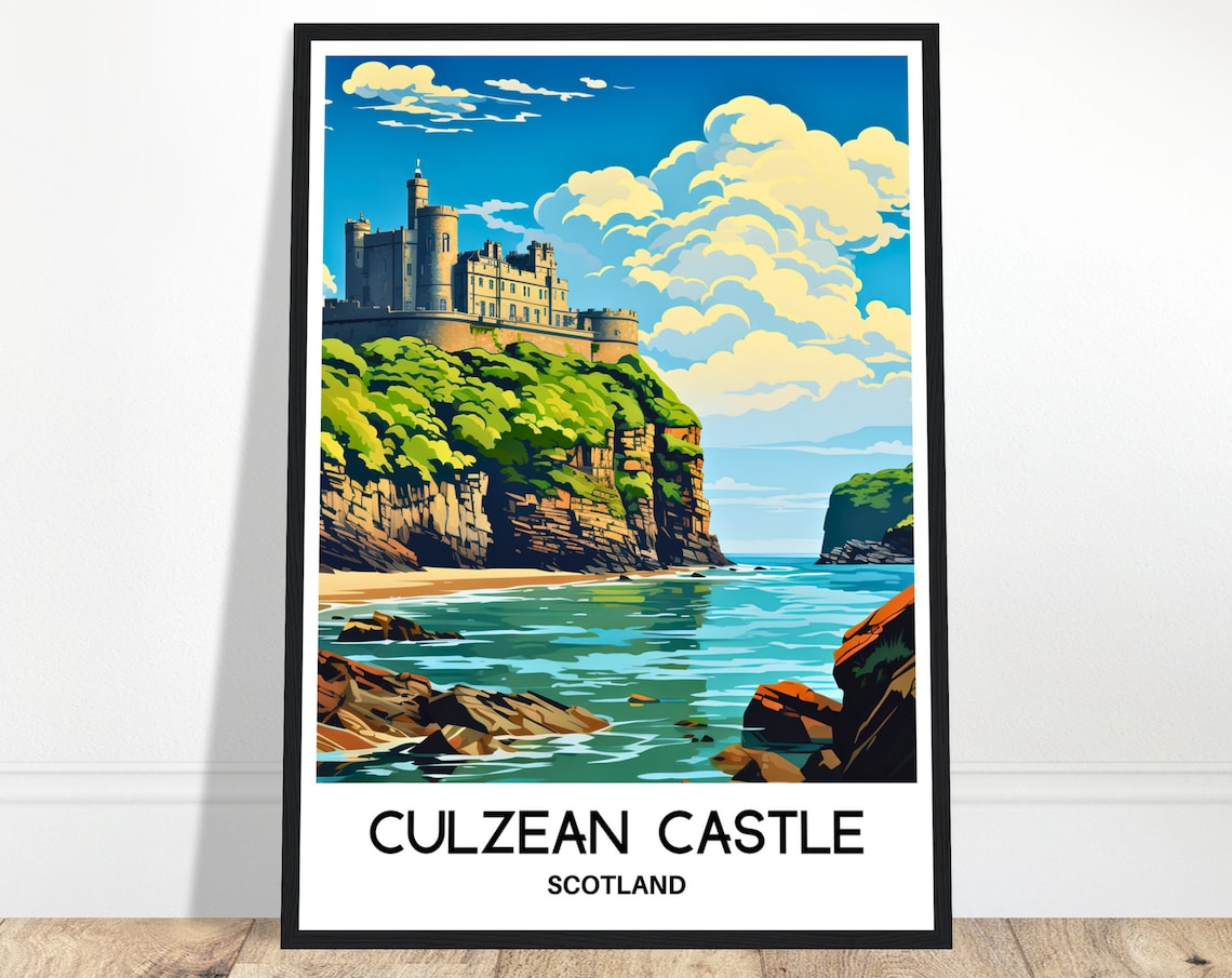 Culzean Castle Travel Poster, Scotland Art Print