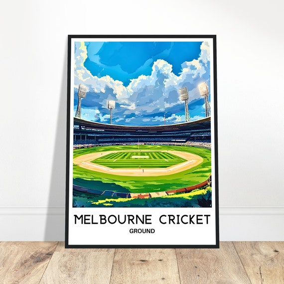 Melbourne Cricket Ground Travel Print Sports Stadium Poster Australian Art Print Australia Lover Gift Wall Hanging Art Illustration