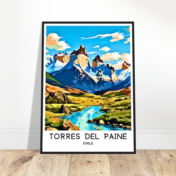 Torres Del Paine Granite Towers Over a Patagonian Valley Poster