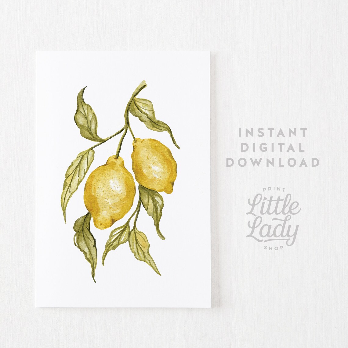 Lemon Watercolor Botanical Art Print, Kitchen Decor - Image 4
