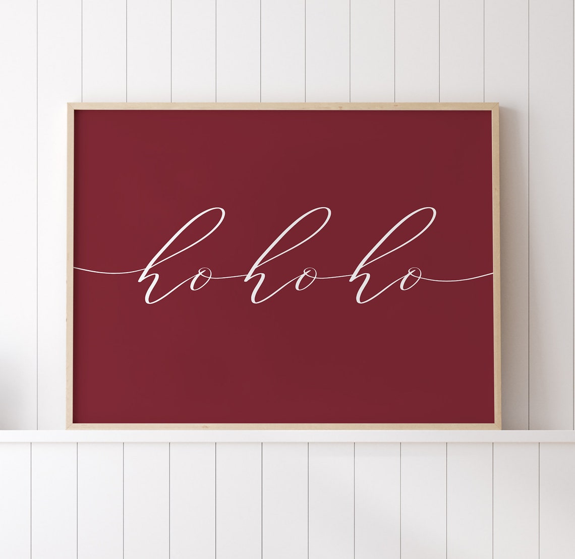 Ho Ho Ho Santa Christmas Art Print - Image 3