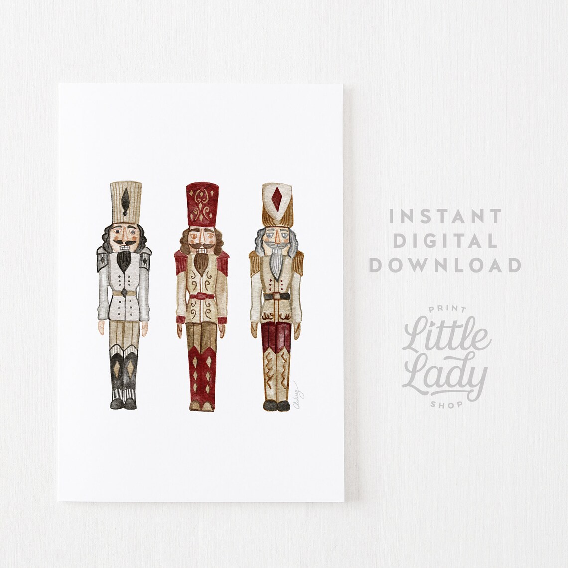 Christmas Nutcrackers Vintage Holiday Wall Art Print - Image 4