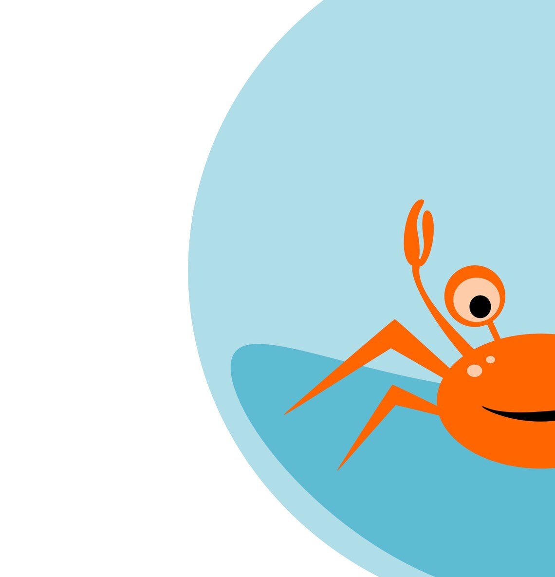 Crab Under The Sea Nursery Ocean Wall Art Print - Image 4