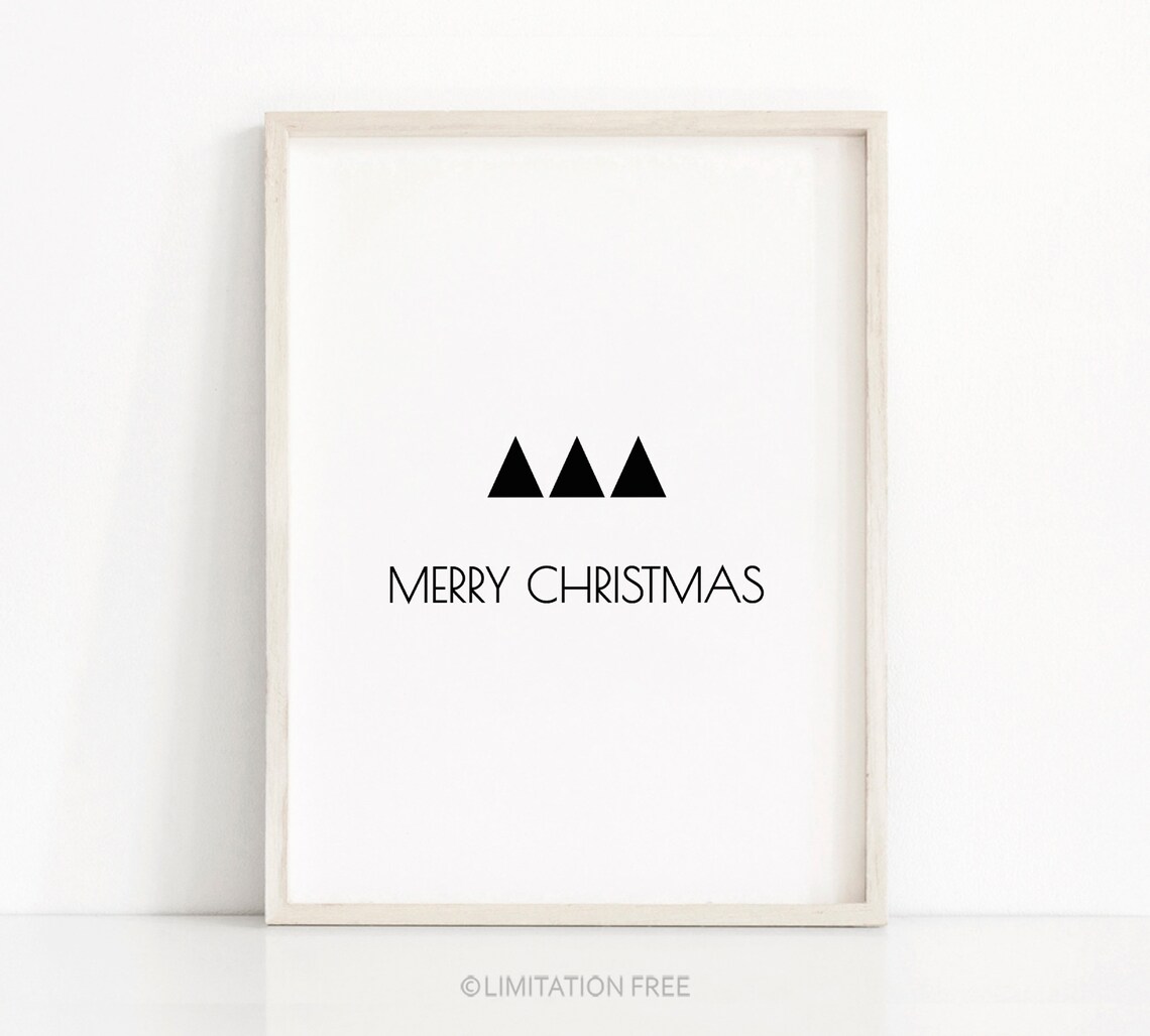 Scandinavian Christmas Decor, Minimalist Art Print - Image 5