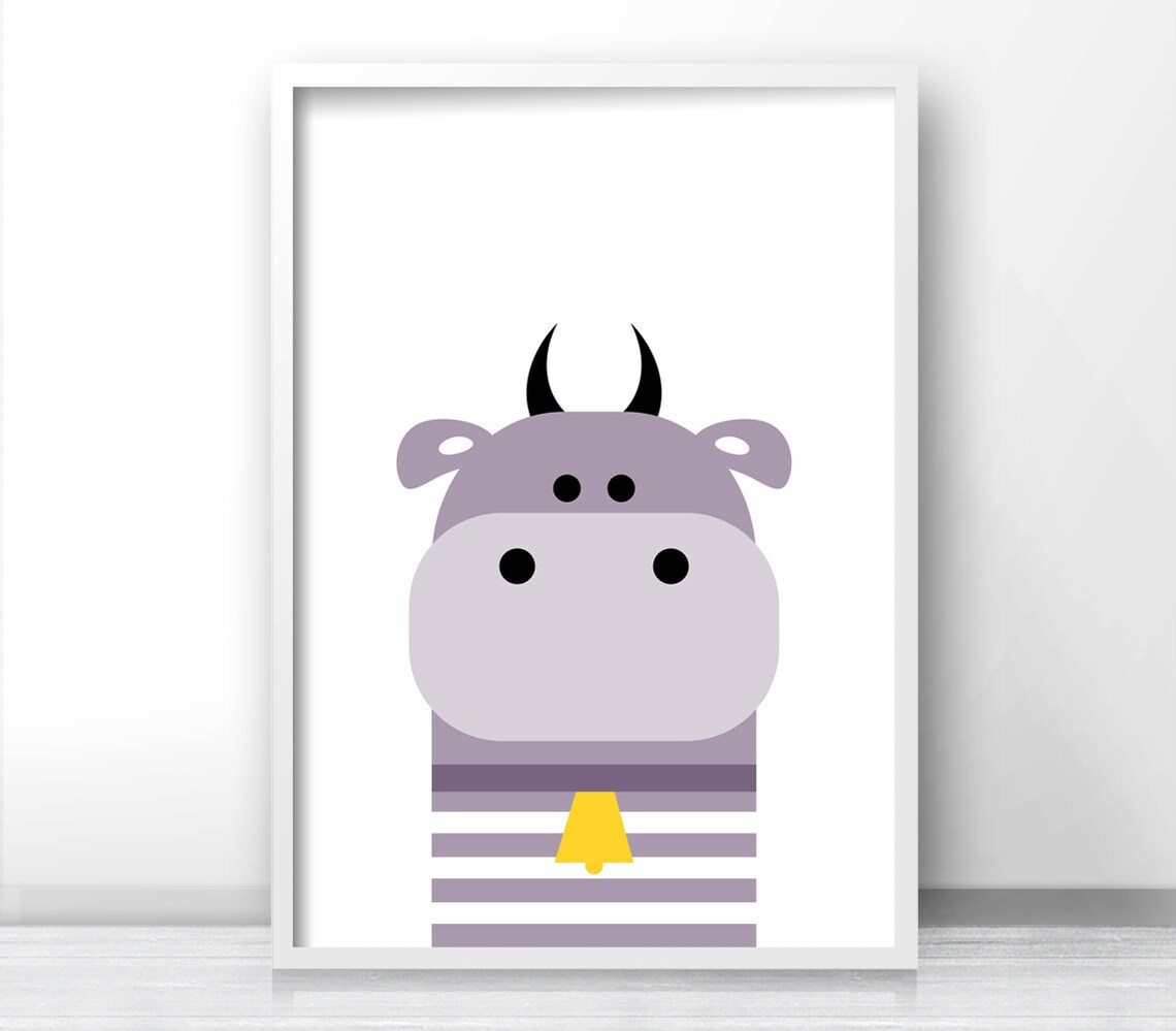 Cow Nursery Art Print, Farm Animal Kids Decor - Image 2