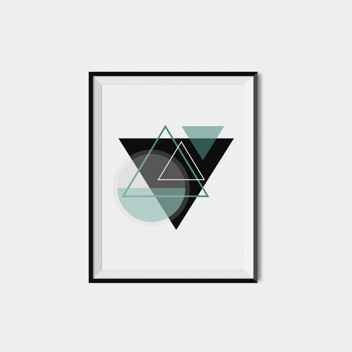 Modern Abstract Geometric Wall Art Print Decor - Image 2