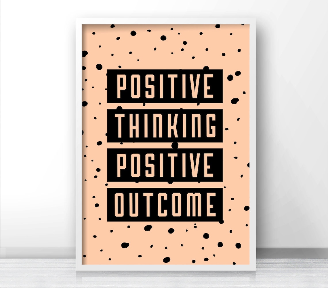 Inspirational Quote Typography Poster, Peach Print - Image 3
