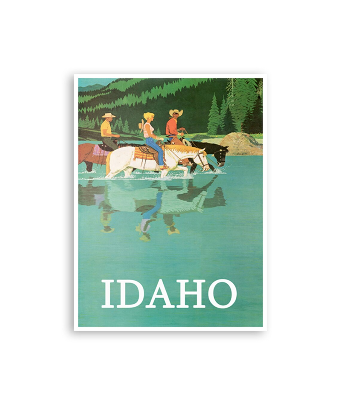 Idaho Vintage Travel Poster, Home Decor Art Print