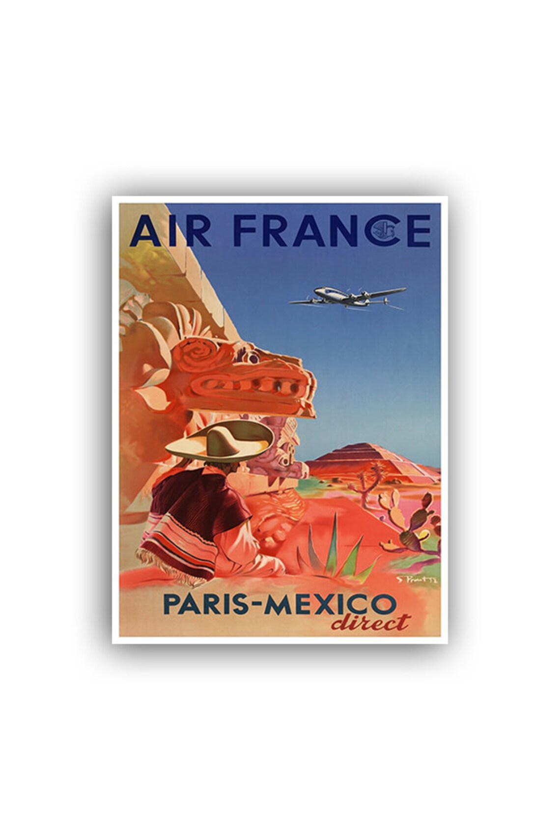 Mexico Travel Poster, Mexican Art Travel Poster