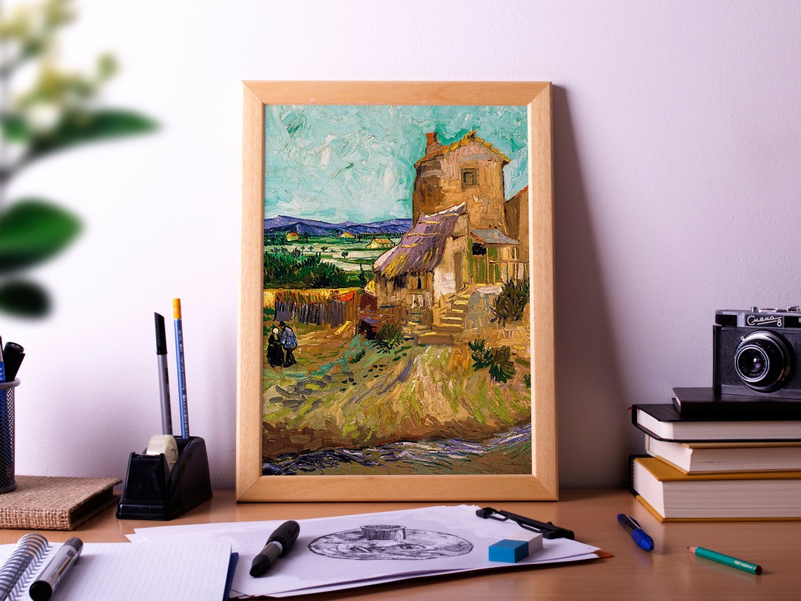 Van Gogh The Old Mill La Maison De Crau Painting Repro Poster