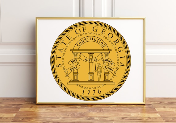 Georgia State Seal Poster Print Wall Dcor