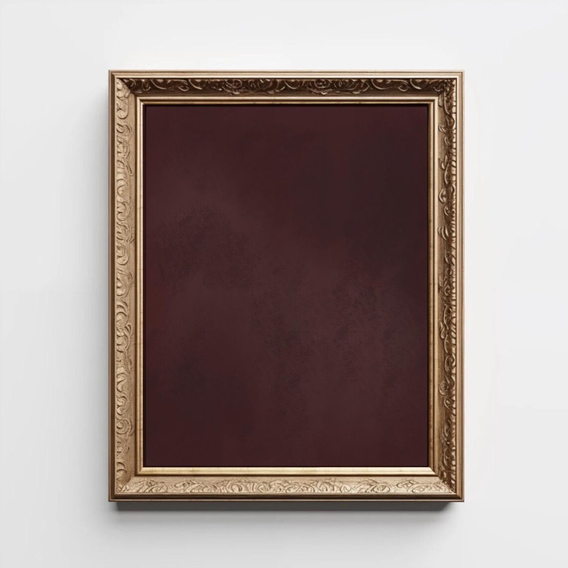 Burgundy Wine Abstract Textured Moody Modern Oil Painting Poster