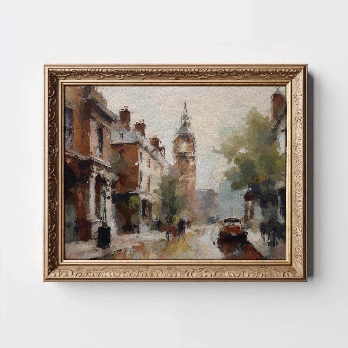 Vintage London Big Ben Art Print, UK Scenery