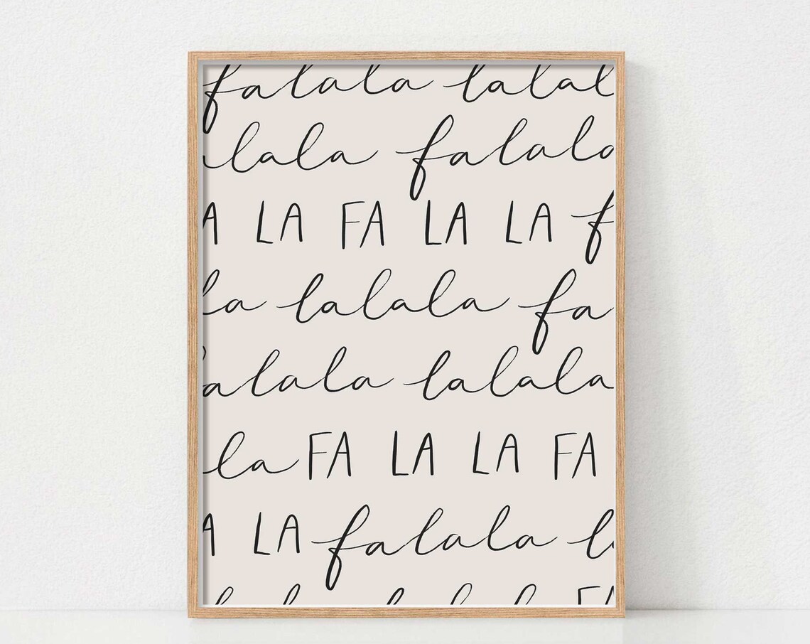 Christmas Fa La Minimalist Holiday Decor Art Print