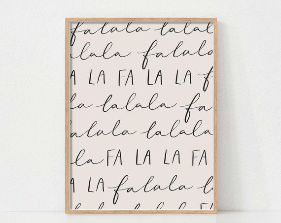 Christmas Fa La Minimalist Holiday Decor Art Print