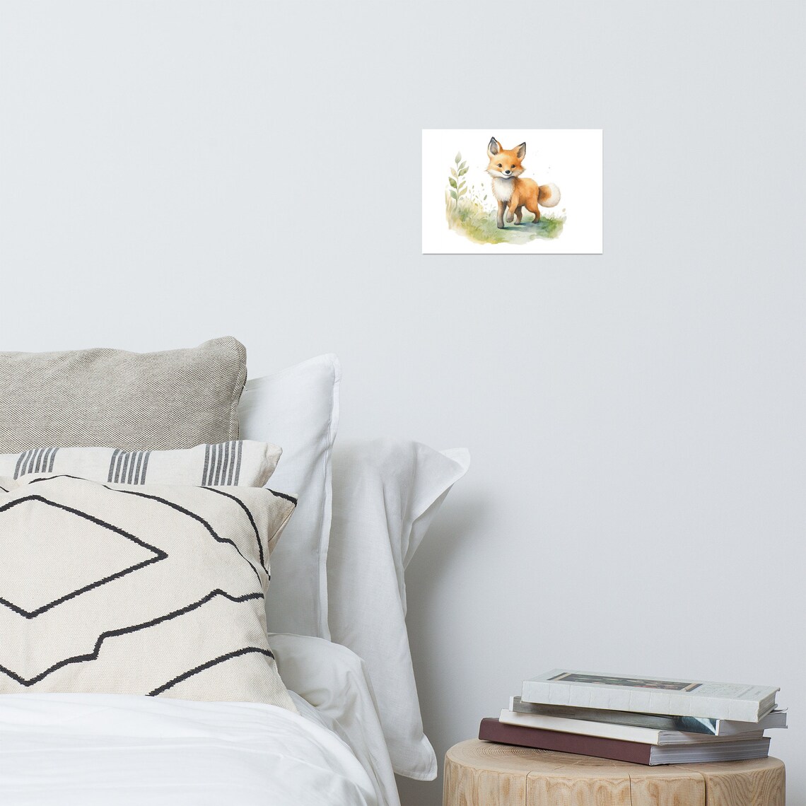 Cute Fox In Watercolors For Your Childrens Room Artistic - Image 5