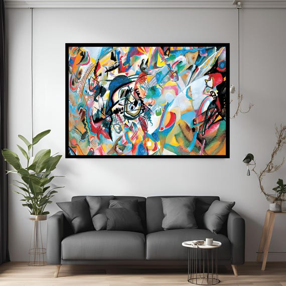 Wassily Kandinsky Composition Vii Giclee Reproduction Canvas Wall Art Modern Print Painting Abstract Decor