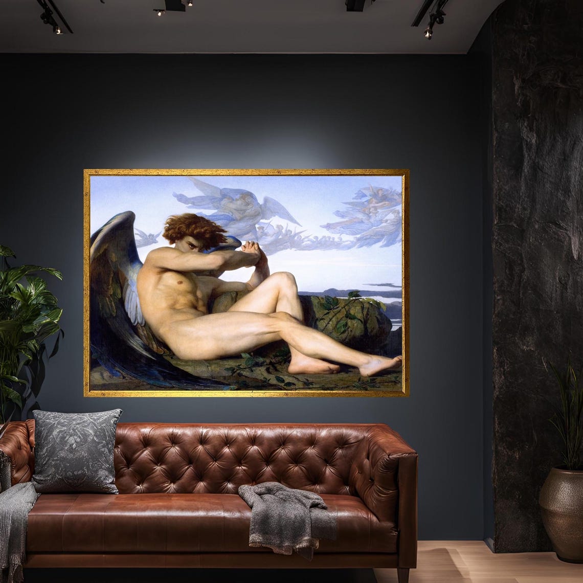Alexandre Cabanel Fallen Angel Reproduction Art Modern Canvas Wall Abstract Home Decor Print