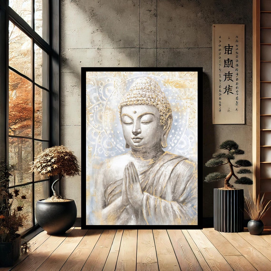 Colorful Buddha Buddhism Canvas Print Painting Wall Art Modern Abstract Home Decor