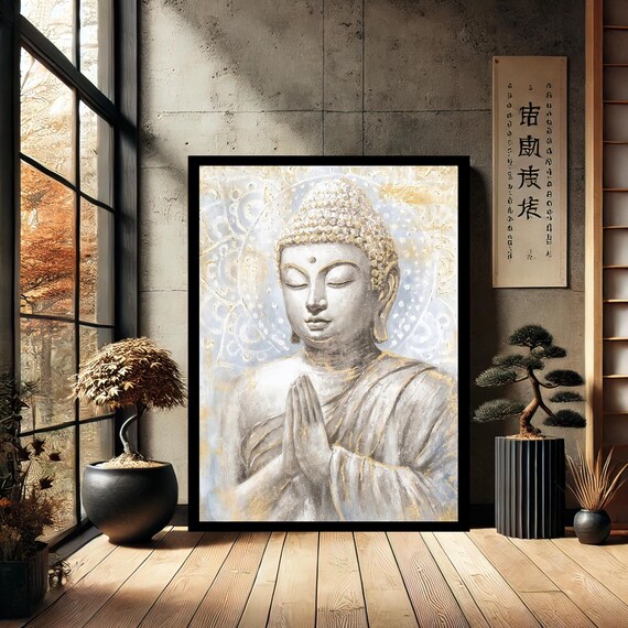 Colorful Buddha Buddhism Canvas Print Painting Wall Art Modern Abstract Home Decor