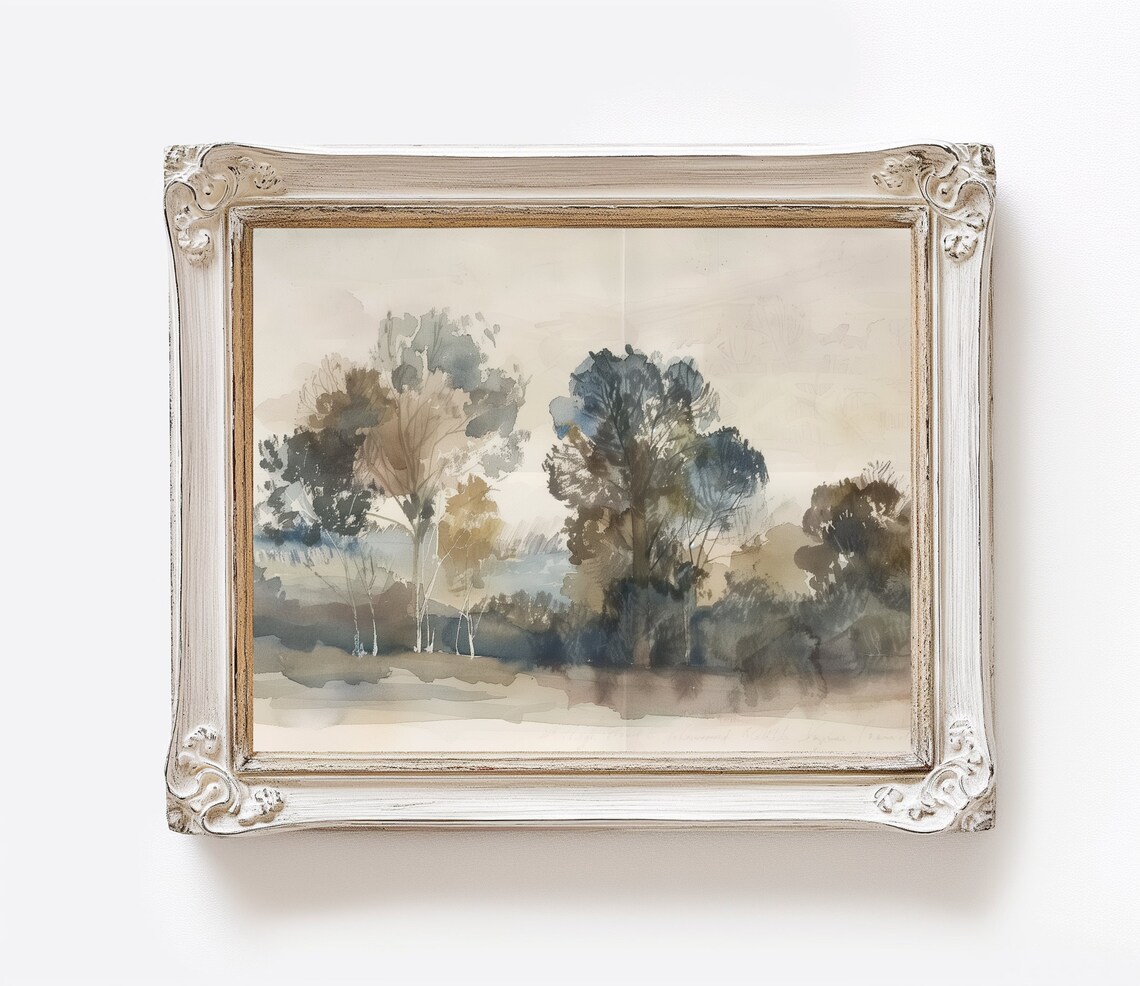 Muted Landscape, Vintage Rustic Landscape Poster - Image 4