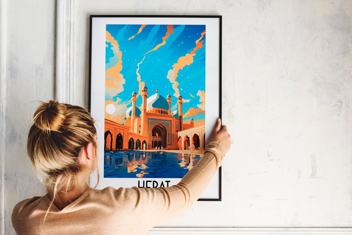 Herat Travel Poster, Afghanistan Home Decor - Image 2