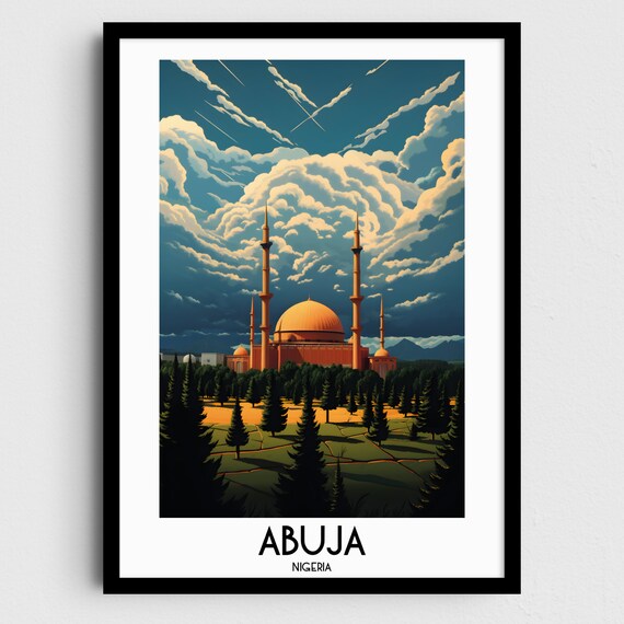 Abuja Travel Wall Art Nigeria Painting Gifts Africa Home Decor Prints Posters Handmade Art Nigerian