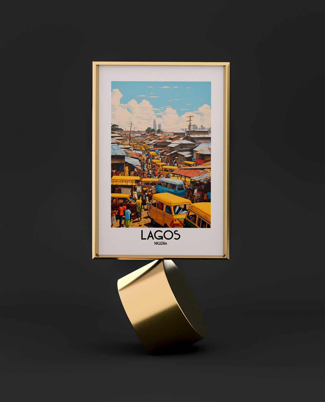 Lagos Travel Poster, Nigeria Africa Home Decor - Image 2
