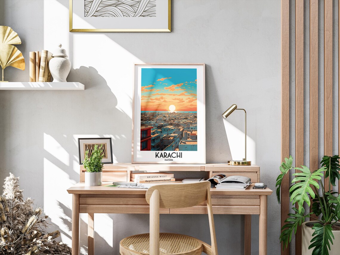 Karachi Travel Poster, Pakistan Home Decor Print - Image 3
